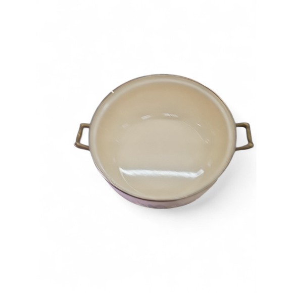 Happy Geese Lincowear 2 Q. Dutch Oven Enamel Vintage Brass Handles - Picture 12 of 16